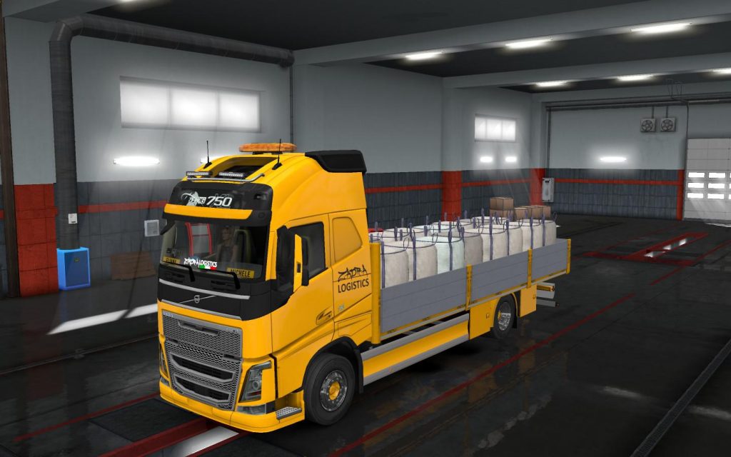 Flatbed Addon For Tandem For Rigid Chassis Pack For All SCS Trucks