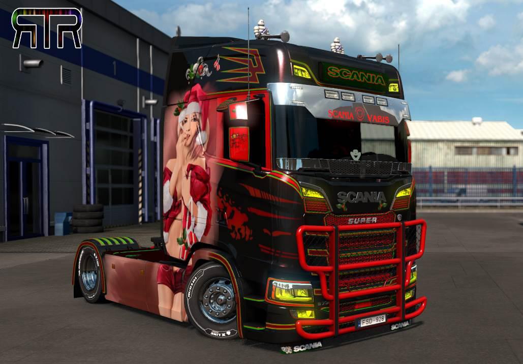 Kate XMas Paintjob For Scania S V 1 0 Allmods Net