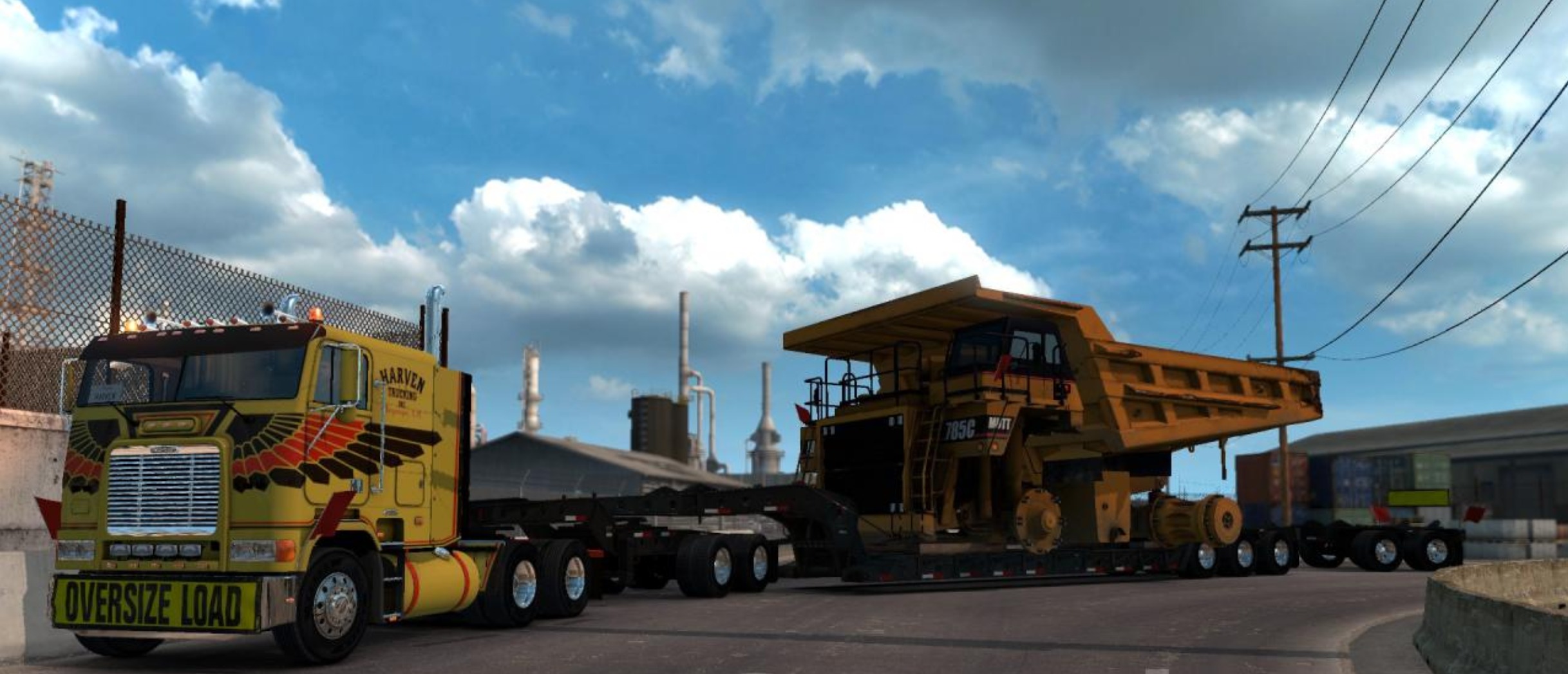 Атс грузы. Euro Truck Simulator 2 негабарит. Caterpillar 785c. ATS Heavy Cargo. American Truck Simulator негабарит.