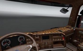 Interior Brown Danish Style for Scania RJL v1.0