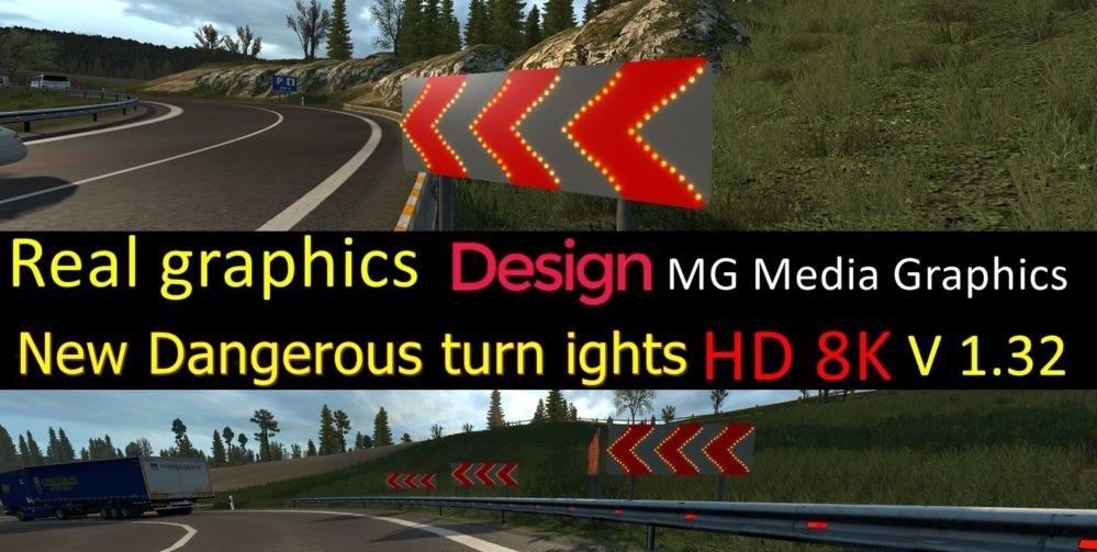 New Textures of the Signals of Dangerous road curves v 1.0