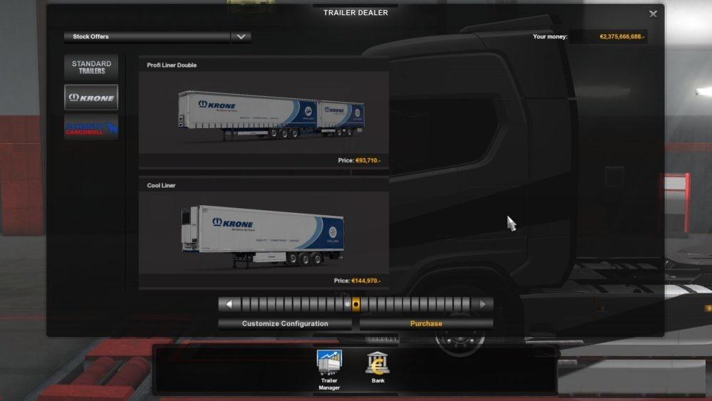 Unlocked Double Trailers [Krone and Standard SCS] – 1.33.x