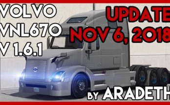 Volvo VNL 670 v1.6.1 by ARADETH for ATS