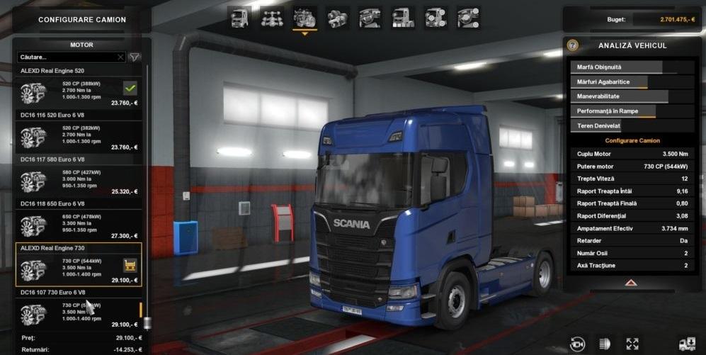 Real Engine and Transmission For Scania S by alexdedu