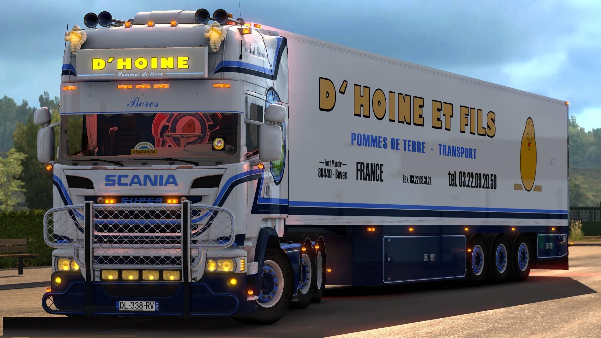 Scania D’Hoine & Trailer – 1.32.x