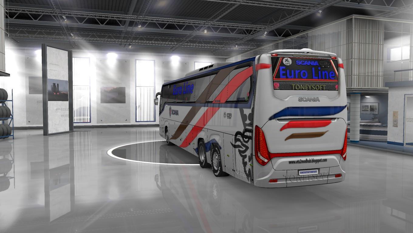 Scania touring euro line HD skin and with passenger chassis v3.0