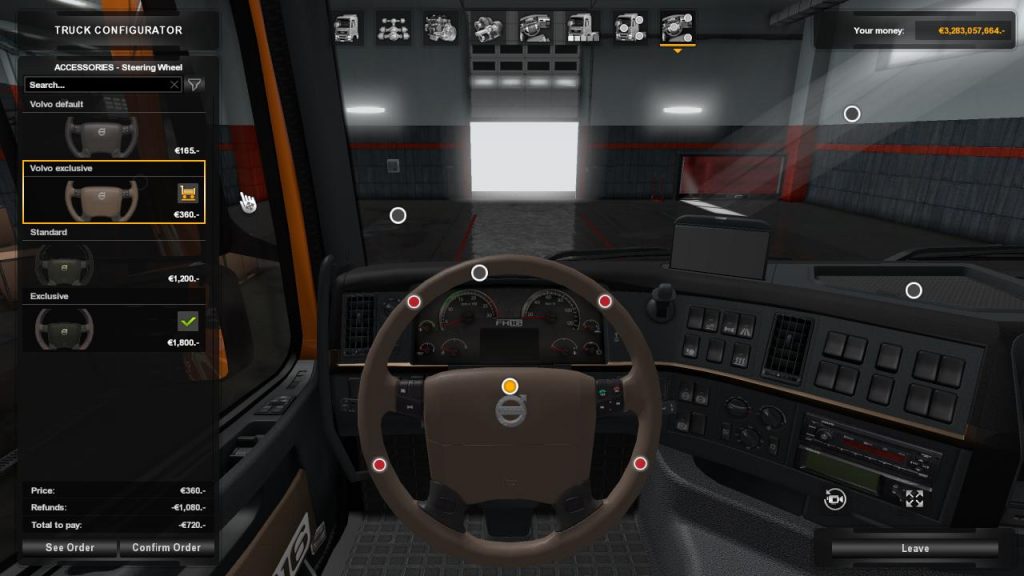 Steering Wheels Volvo VNL for Volvo FH16 Classic 1.32 - Allmods.net