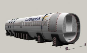 Trailer Airbus A319 Fuselage 1.32