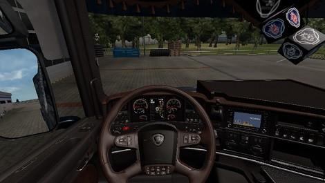 Black and Brown Interior for Scania T by RJL v2.2
