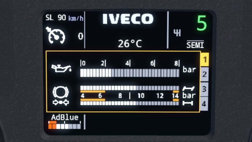 Iveco Hi-Way Realistic Dashboard Computer 1.33.x