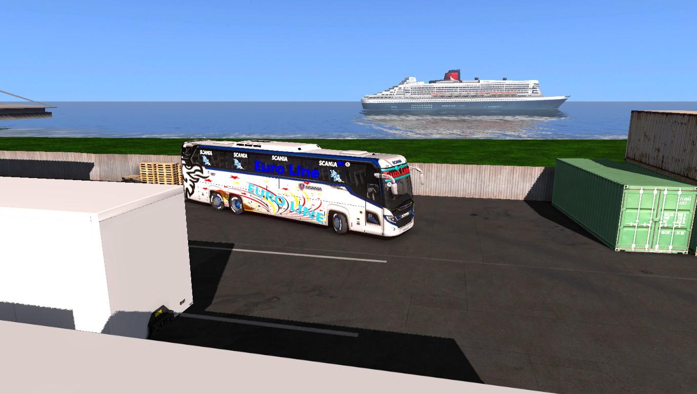 Scania touring new euro line skin with more addon 1.33