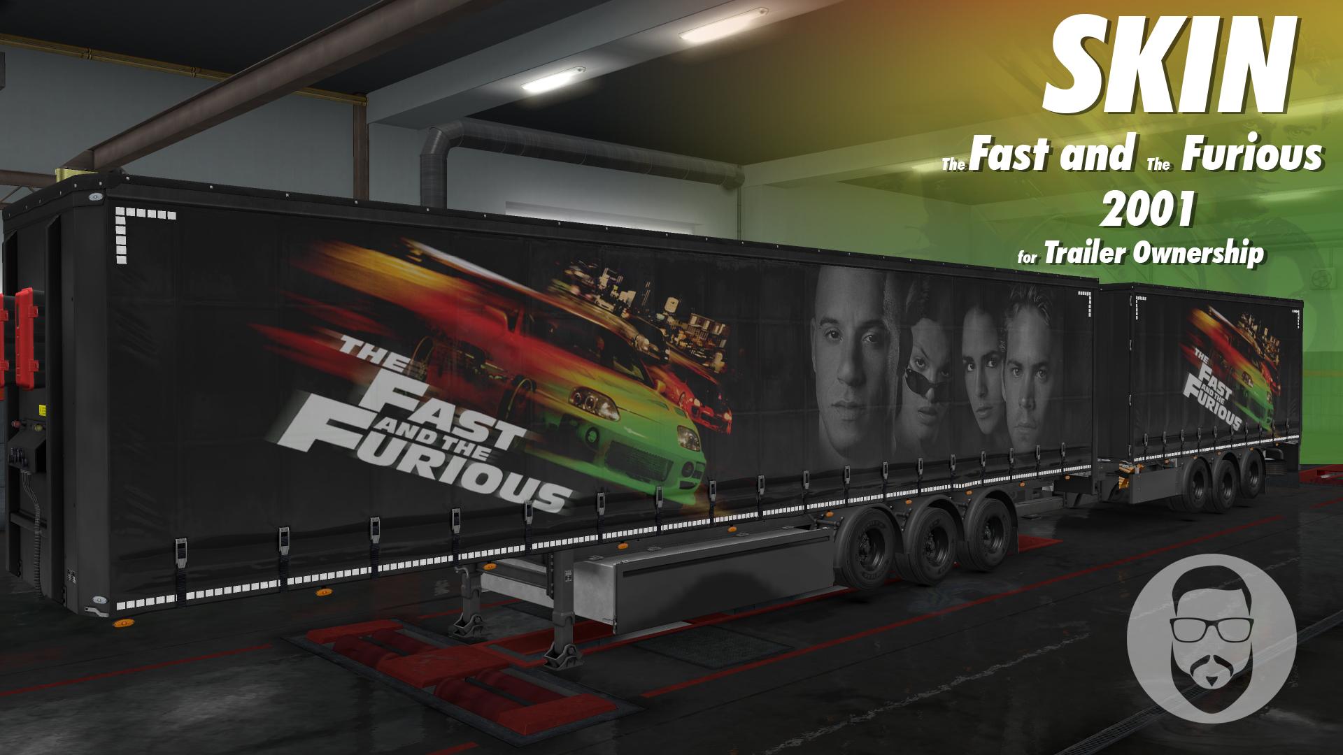 Skin The Fast and The Furious (2001) for Trailer Ownership v1.0 ets2