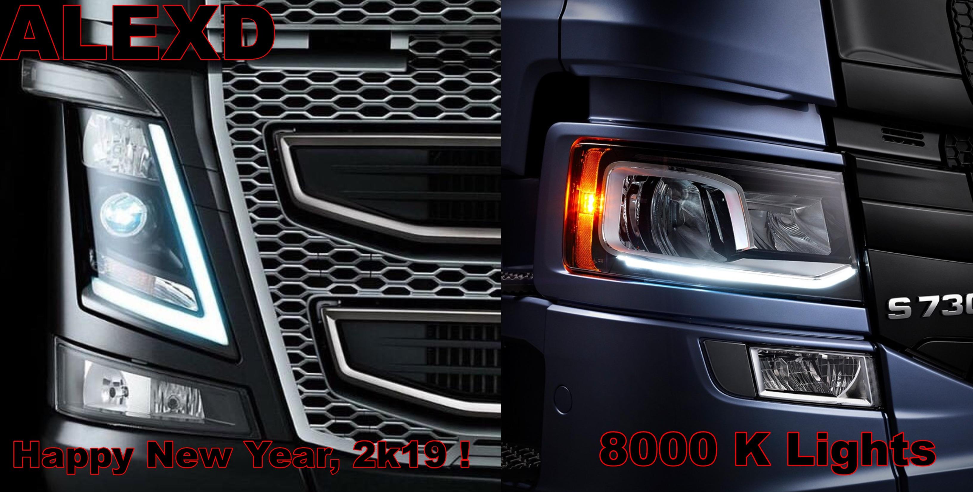 ALEXD 8000 K Lights Scania S;R & Volvo FH 12 2012 v1.0