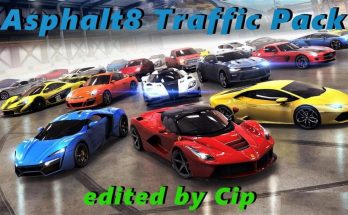 Asphalt 8 Traffic Pack ETS2 1.33 edit by Cip + Sounds