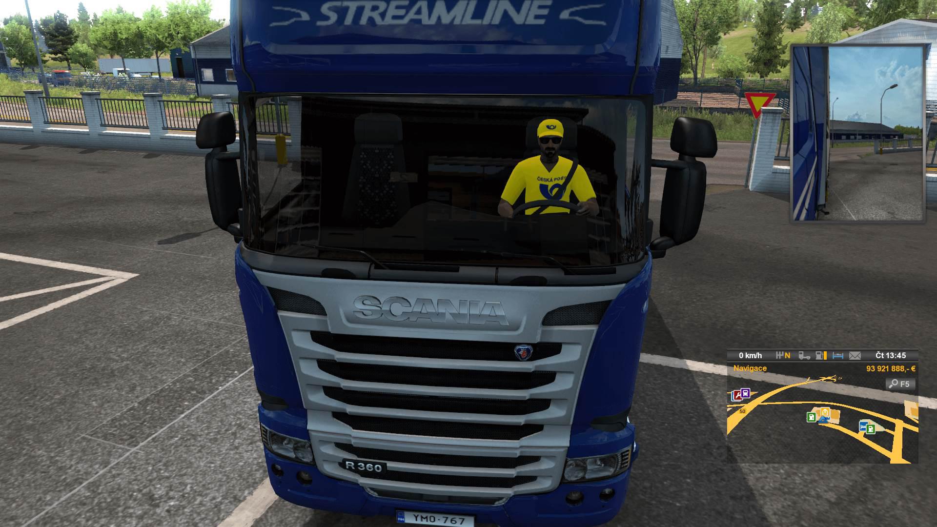 Czech Post driver in yellow 1.33.x