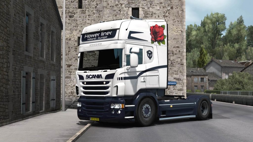 Scania RJL Flower Liner Combo skin 1.33.x - Allmods.net