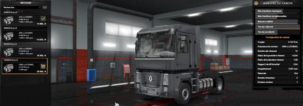 1000 HP for all Renault Trucks 1.33.x