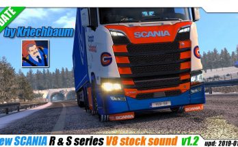 New Scania R & S Series V8 Stock Sound v1.2 1.33.x