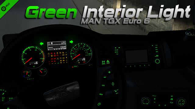 MAN TGX Euro 6 Green Interior Light 1.34