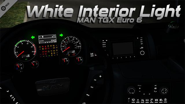 MAN TGX Euro 6 White Interior Light 1.34