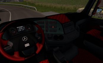 Mercedes Actros MP3 Black & Red Interior 1.34.x