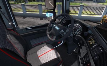 White black carbon detailed DAF XF euro6 interior v1.0