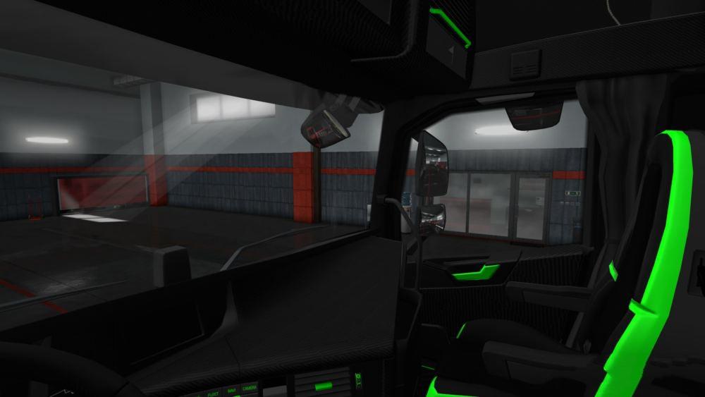 Volvo FH 2012 Black - Green Interior With Green Lights 1.34.x