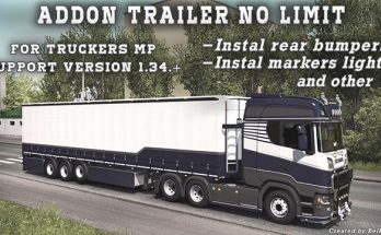 Addon trailer no limit [For Truckers MP] v1.0 1.34.x