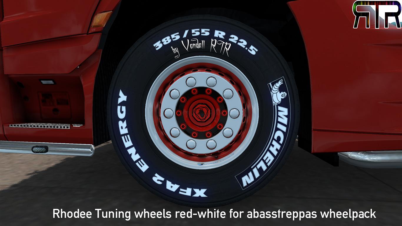 Rhodee Tuning Red White Skin for abbastreppas Wheel Pack v1.0