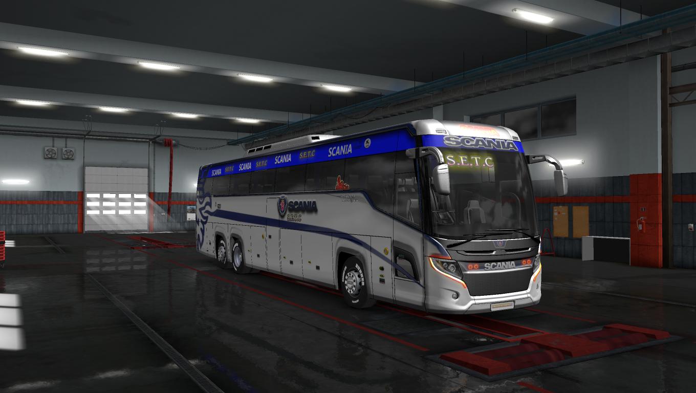 Scania touring S.E.T.C skin grey 2019 and 3d Design for 1.34.x