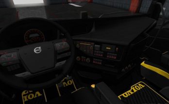 Volvo FH 2012 Black - Yellow Interior With Red Lights 1.34.x