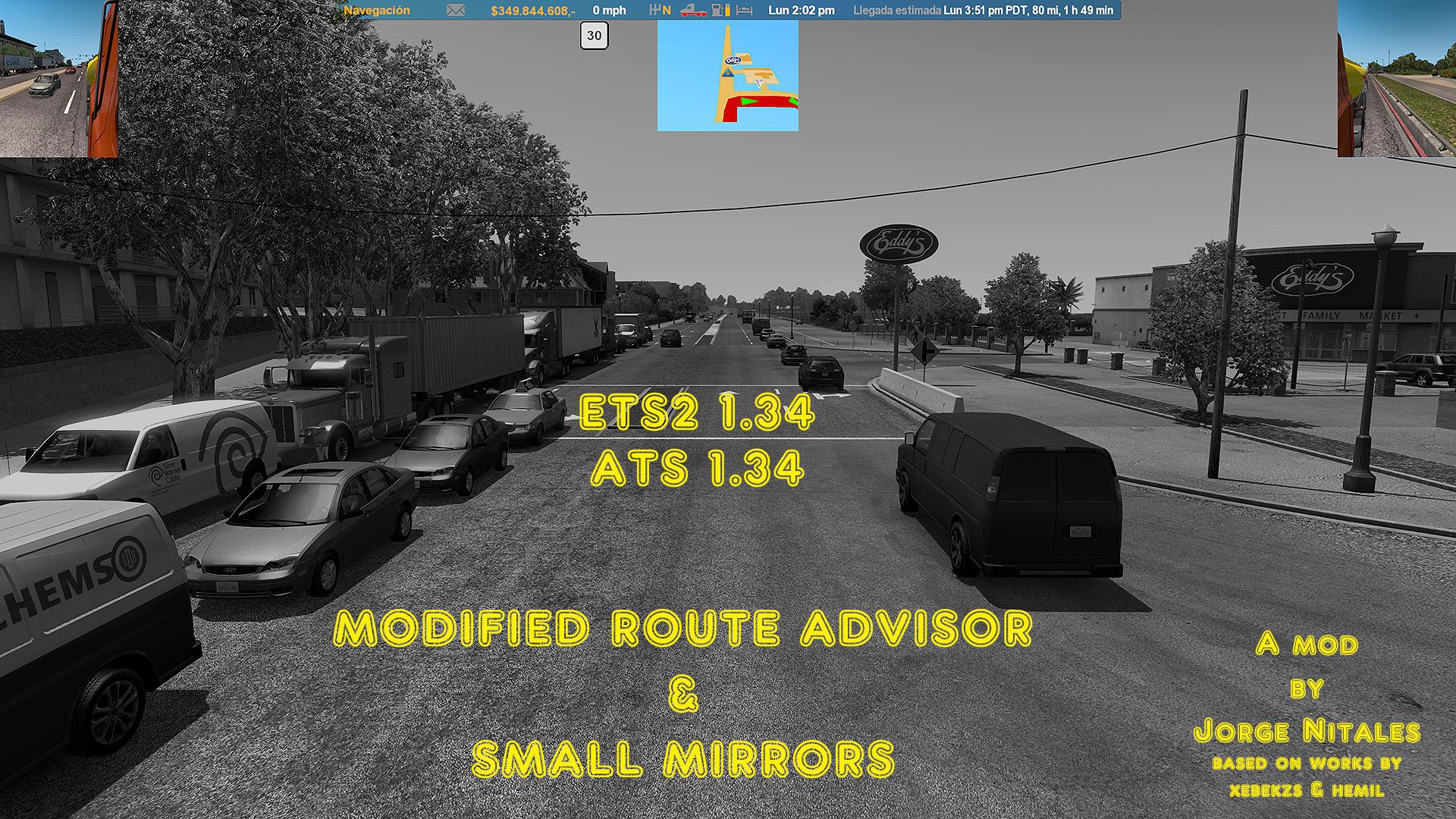 Modified Route Advisor & Small Mirrors 1.34