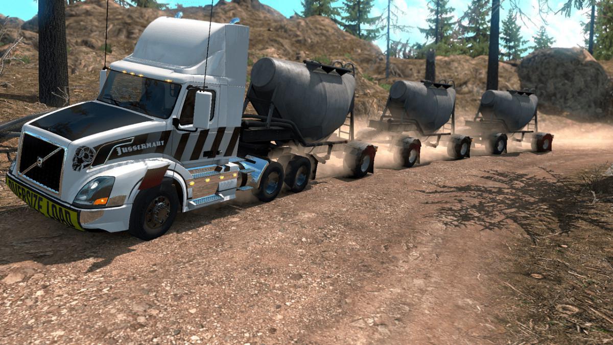 Triple Cement Trailer MP-SP TruckersMP Multiplayer 1.34.x