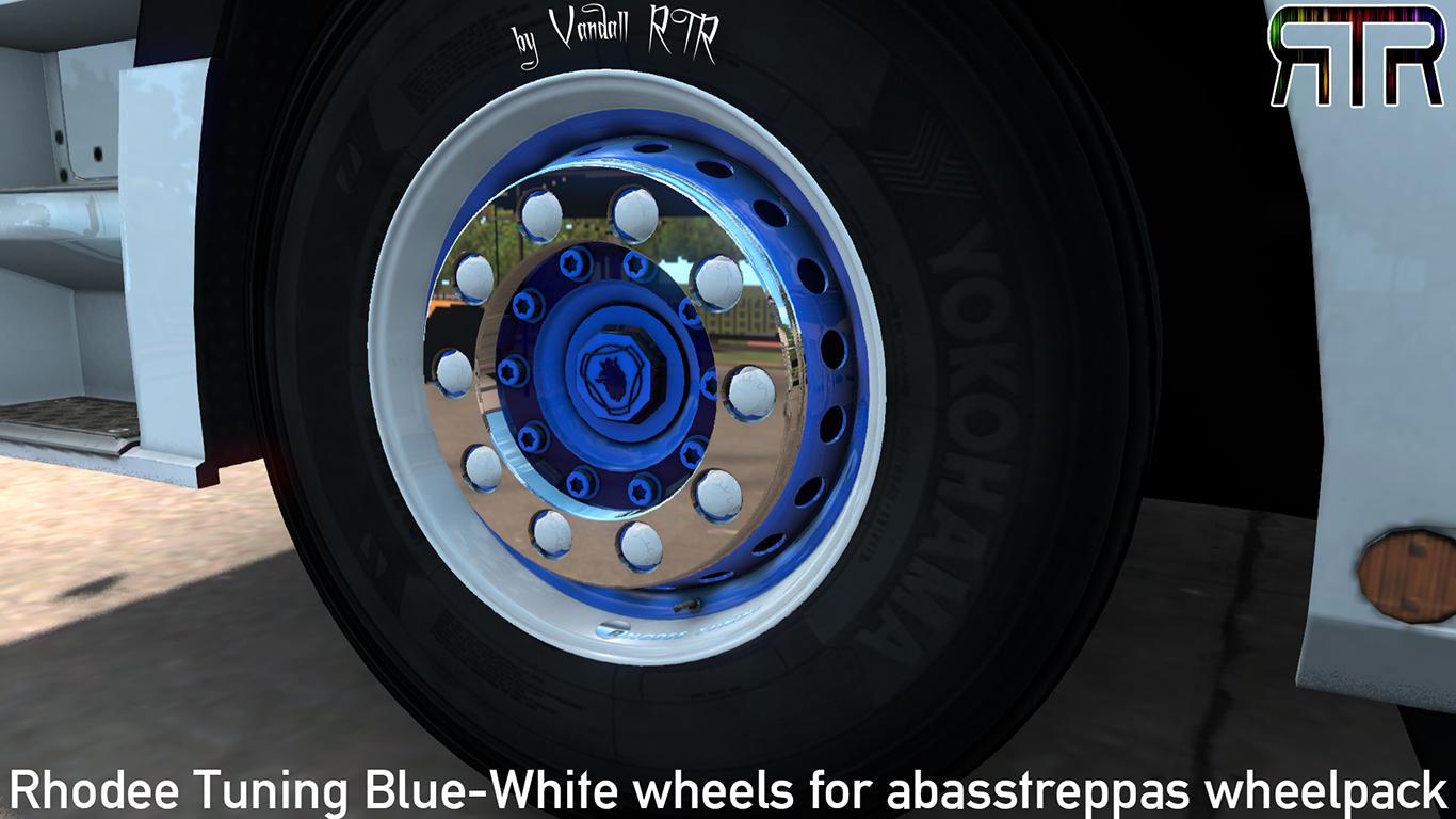 Rhodee Tuning Blue-White Skin for abbastreppas Wheel Pack v1.0