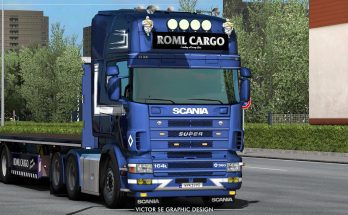 ROML Cargo Scania R 4-series and Krone flatbed Skinpack v1.0 1.34.x