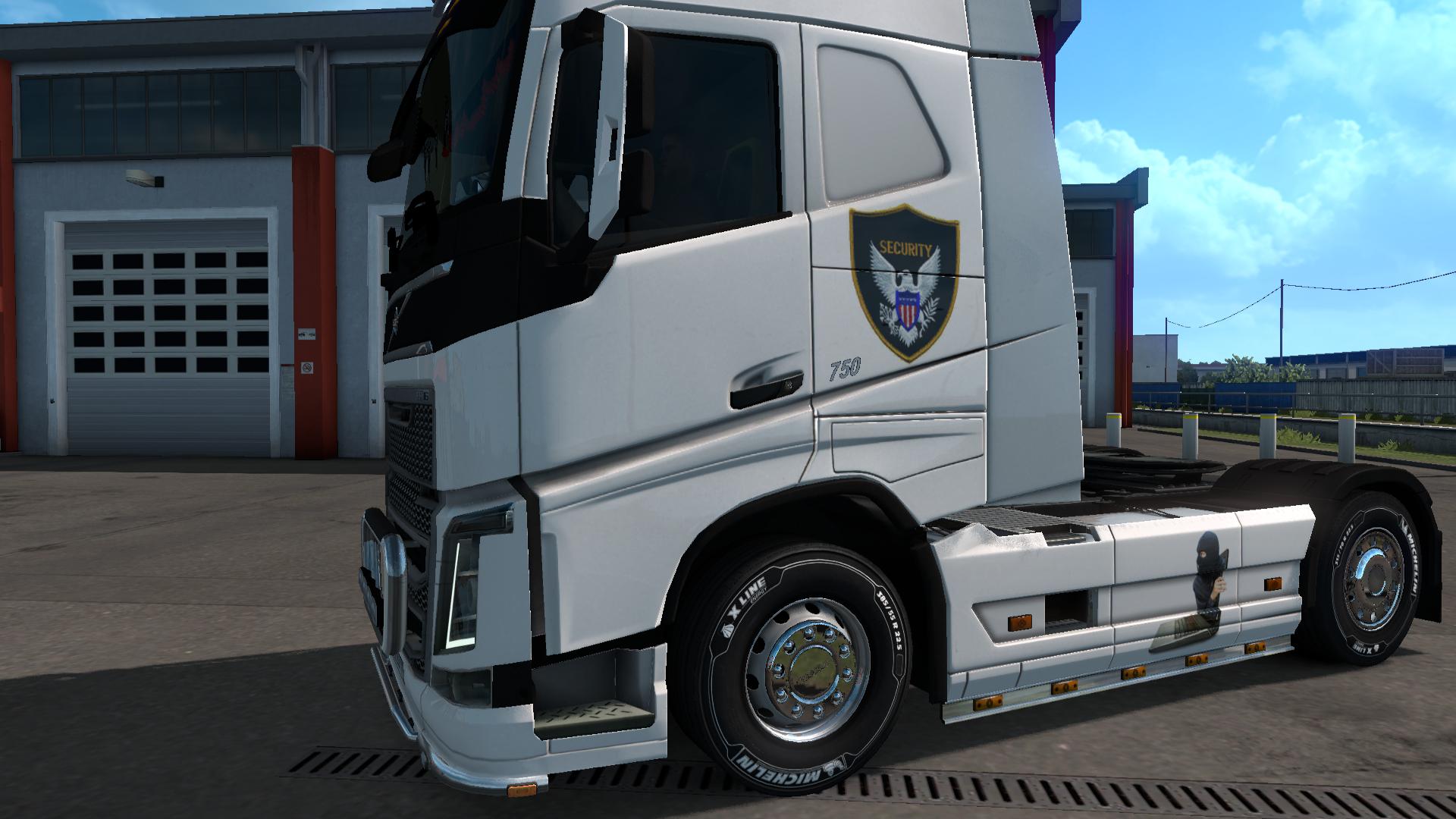 Security мод. Volvo FH 2012. Skin for Volvo FH 2012. Мод евро 1.34 Вольво грузовика\. ATS моды скины Вольво fh12.