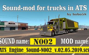 Sound mod for engine in ATS 1.34.x