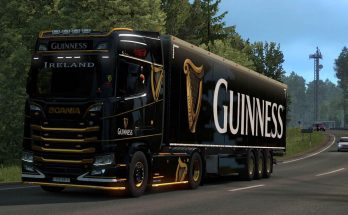 Guinness Scania S&R + Trailer Skins v1.0
