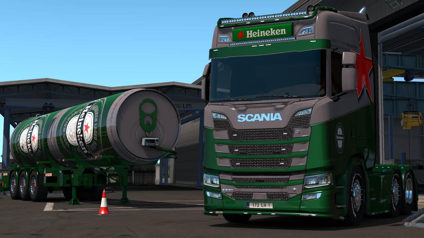 Heineken Scania & Trailer skin v1.0
