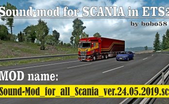 Sound mod for Scania in ETS2 1.34.x