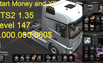 START MONEY AND XP FOR ETS2 1.35.x