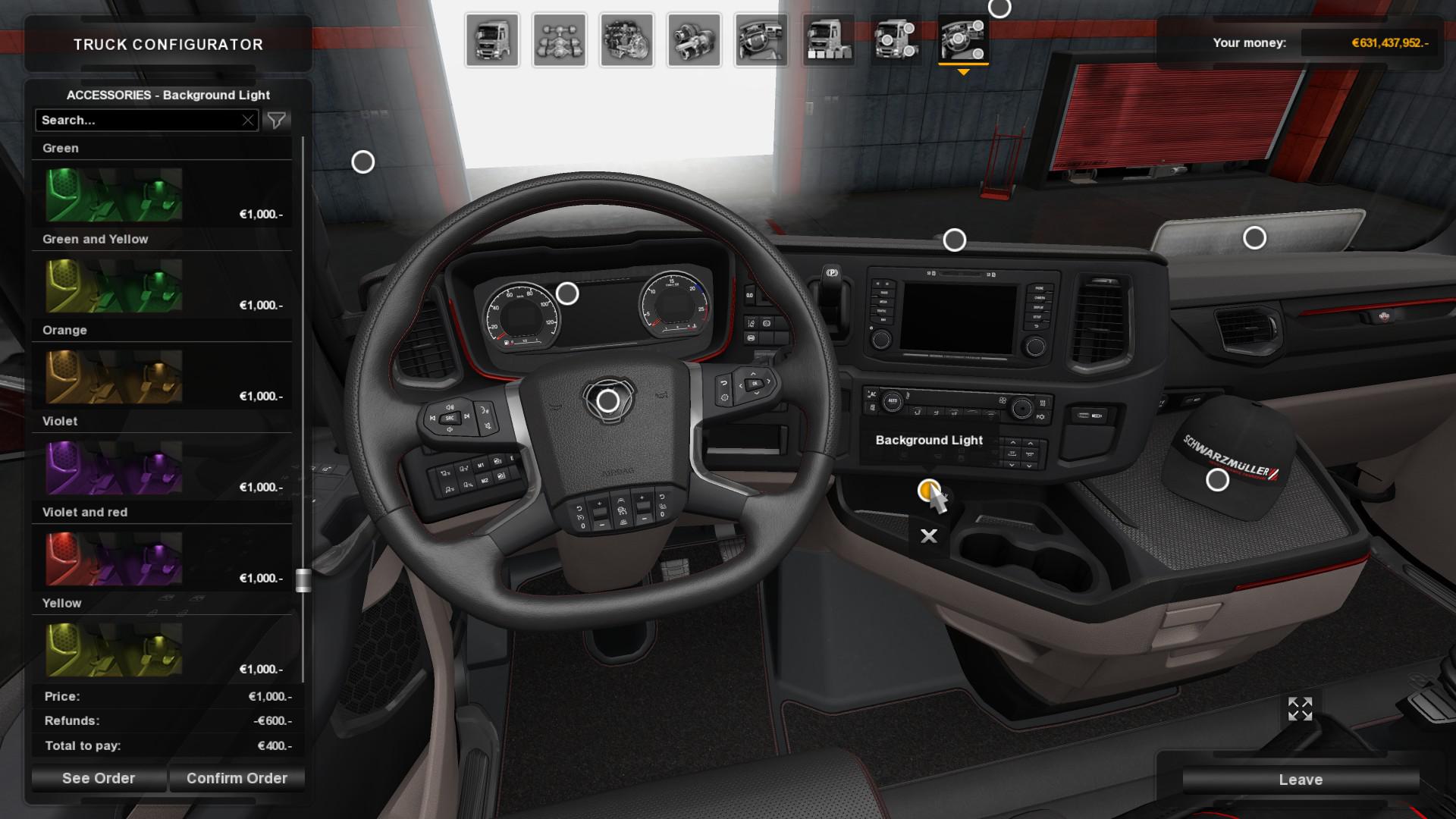 Background Lights & V8 Back Panels for new Scania R & S 1.35.x