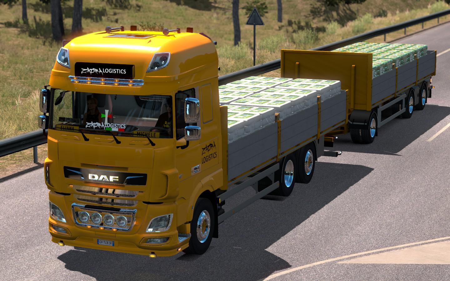 Flatbed Addon For Tandem for Rigid chassis pack for all SCS trucks