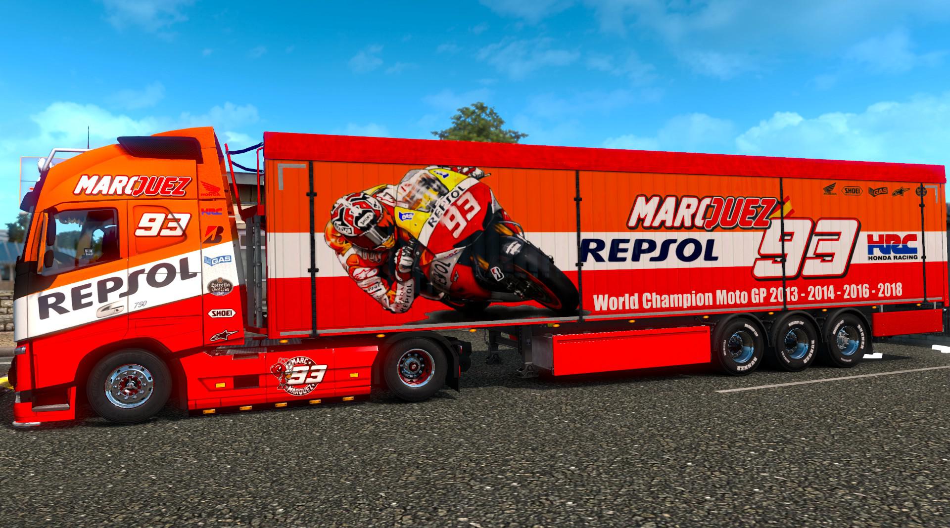 Marc Marquez Truck & Trailer v1.0