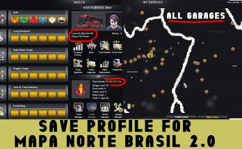 Save Game (Profile) For Mapa Norte Brasil v2.0 ETS2 1.34