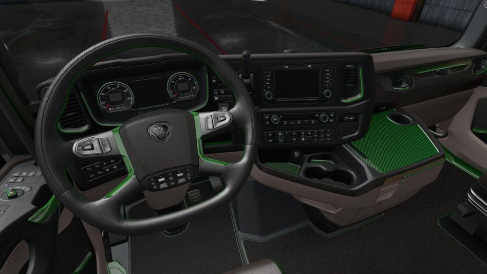 Scania 2016 R & S Green Black Lux Interior 1.35.x