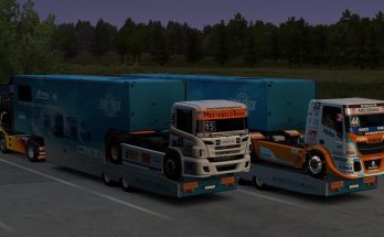 Truck racing trailers in freight market 1.35
