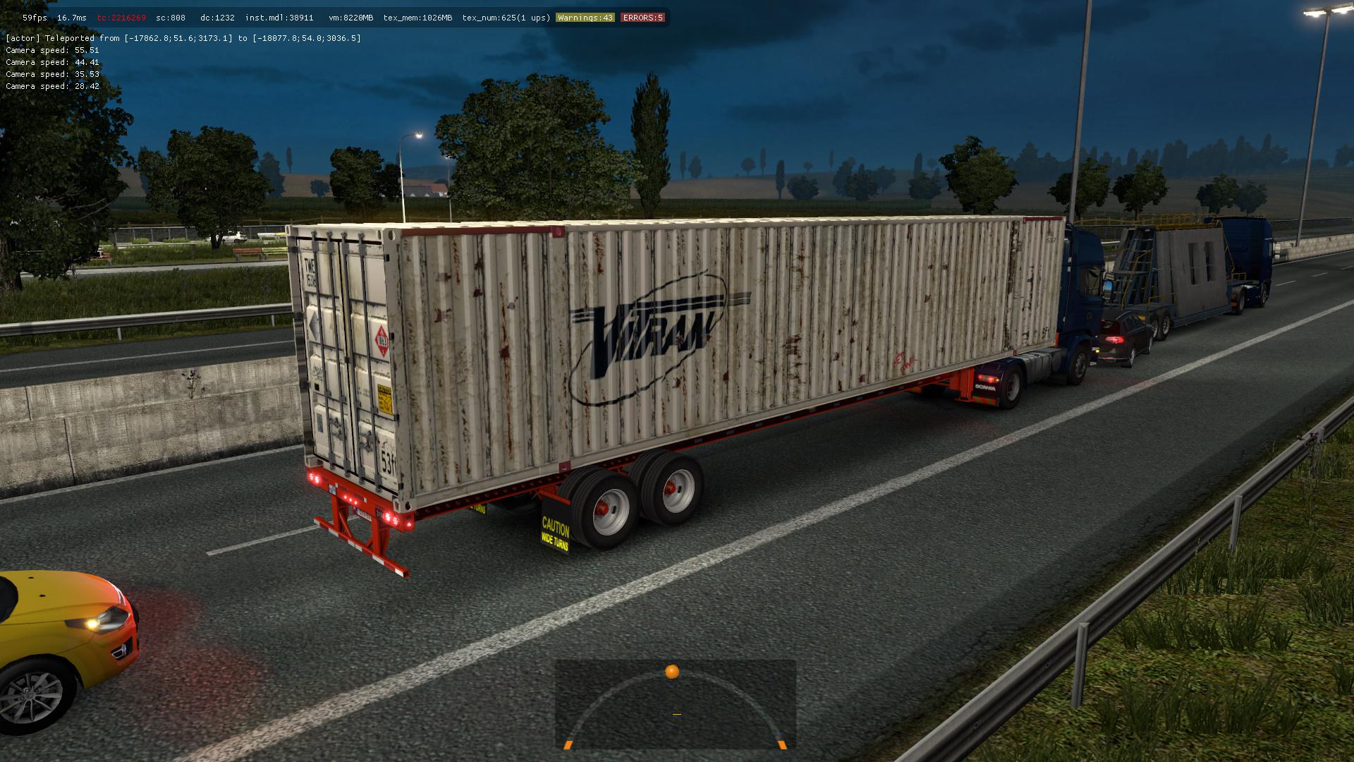 53 ft containers in traffic ETS2 1.35.x