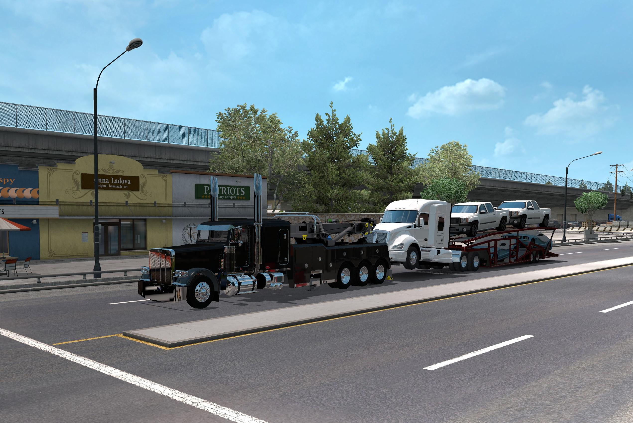 Truck transporter wrecker loads 1.35