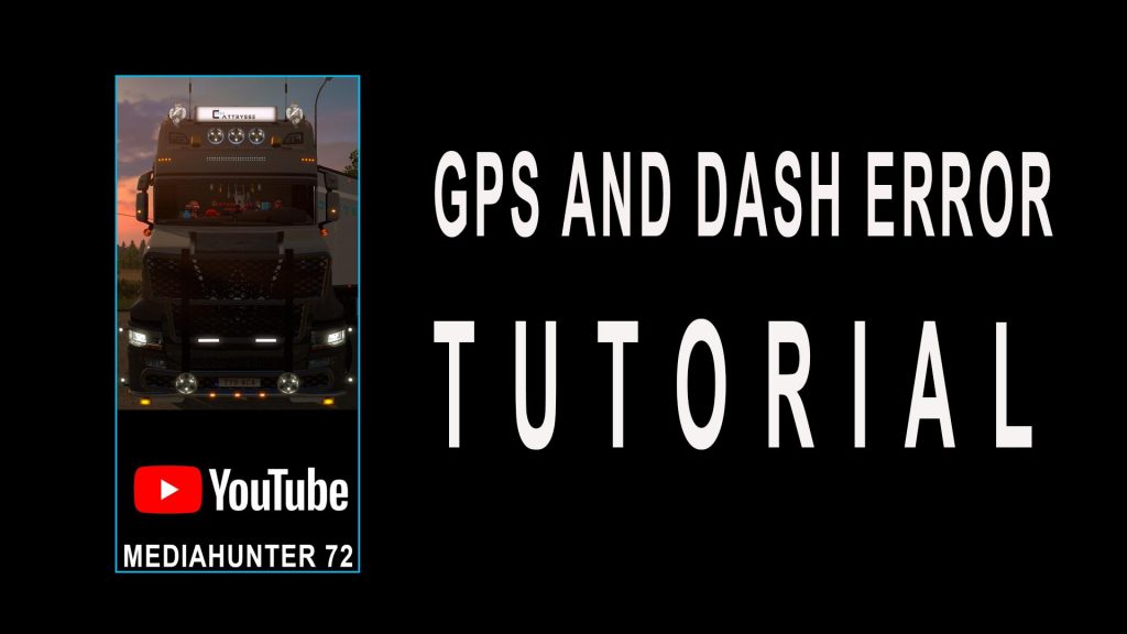 Solution for gps and dashboard error ets2 1.35